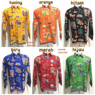 JUAL BAJU BATIK BEKASI BETAWI PRIA LENGAN PANJANG