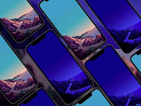 2 iphone mockups showing the ios 14.2 wallpapers. It's a beautiful illustration of a road and nature.
