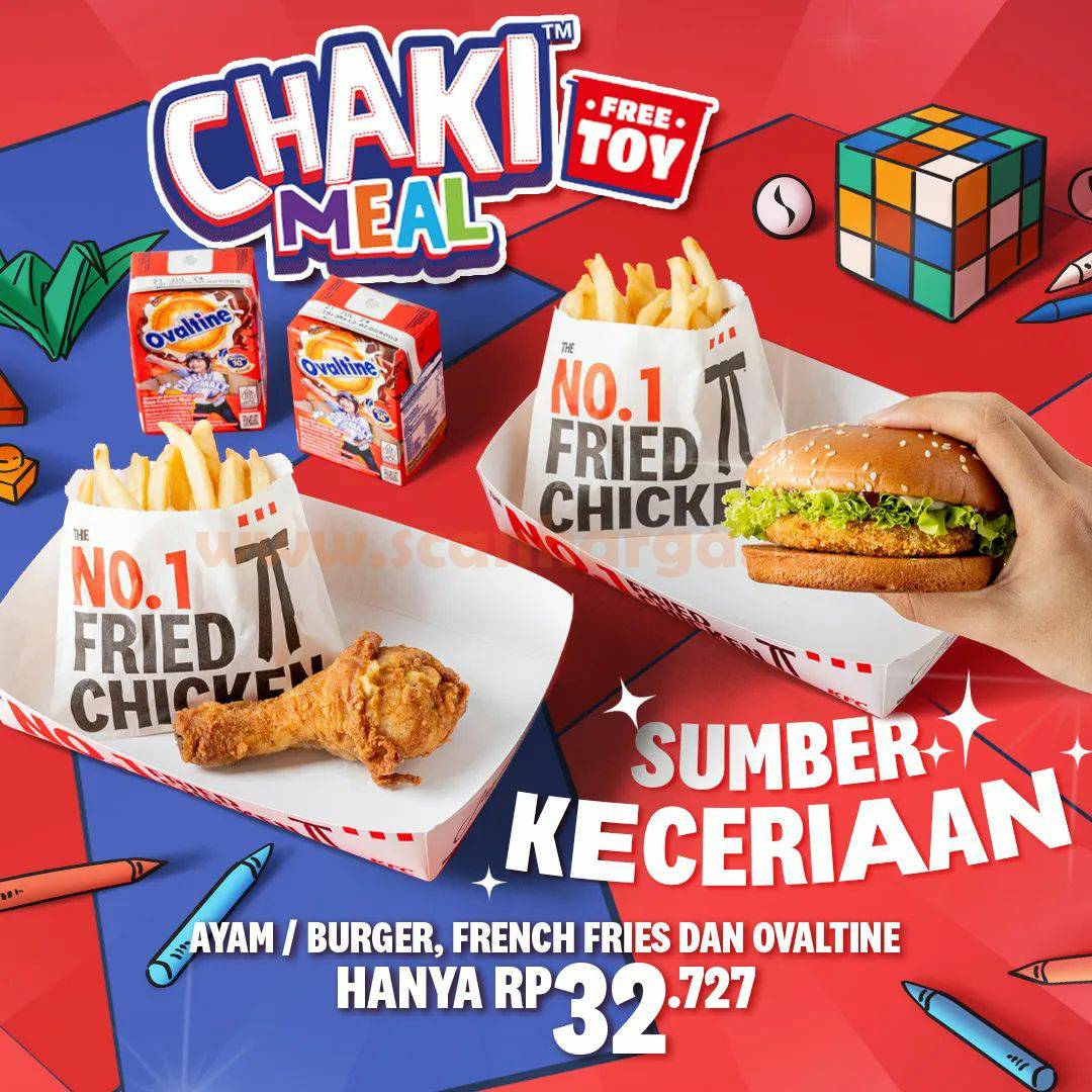 Promo KFC CHAKI KIDS MEAL GRATIS MAINAN