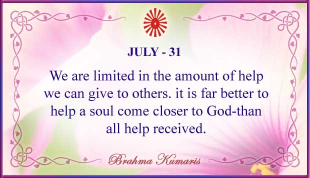 Thought For The Day July 31