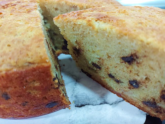 Pan de plátano con chocolate en Olla GM H