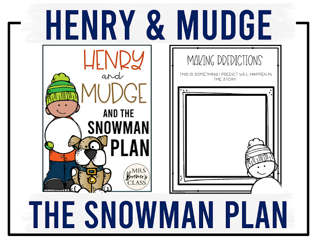 Henry and Mudge and the Snowman Plan book activities unit with literacy printables, lesson ideas, and reading companion activities for First Grade and Second Grade