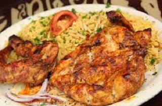 Barbecue chicken biryani