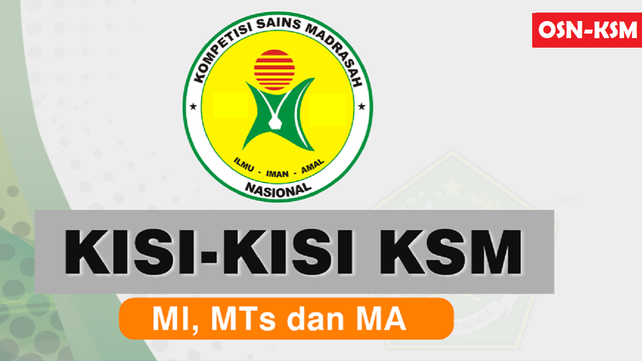 Kisi-Kisi dan Materi KSM 2020 (MI MTs MA)