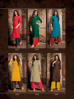 Rapid Plazzo Rayon Handwork Kurti Catalogue Set