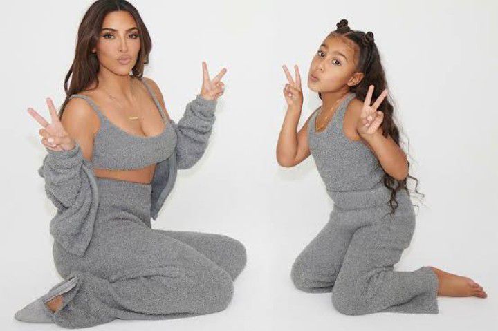 Kim Kardashian snugs up to daughters North and Chicago in Mother's Day ad for Skims