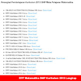 Rpp Matematika Smp Kurikulum 2013 Lengkap