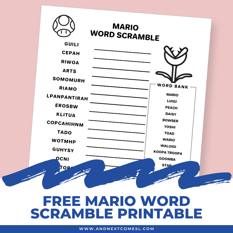 FREE! - Free Printable Super Mario Activities