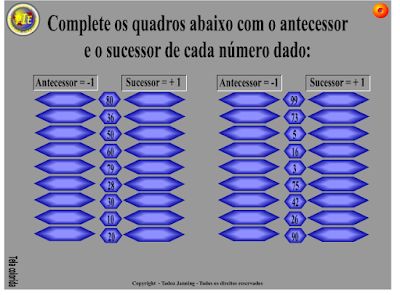 http://www.jogosdaescola.com.br/play/index.php/numeros/411-antecessor-e-sucessor