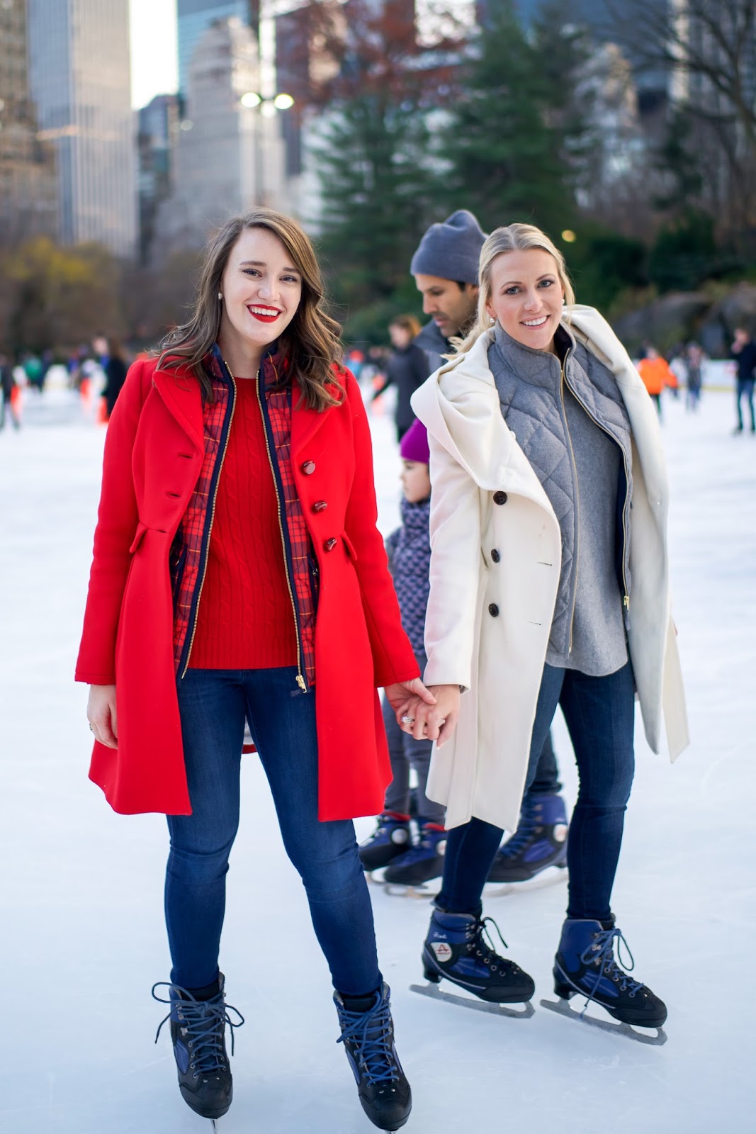 Ice Skating in Central Park, NYC ice skating, NYC Winter activities, Covering the Bases, Krista Robertson, Winter Fashion, NYC Winter Wear, Wollerman Rink NYC