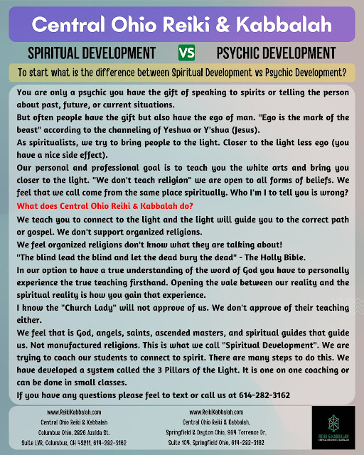 Spiritual development vs psychic development