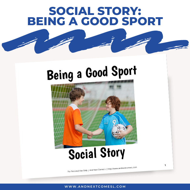 Being a good sport social story