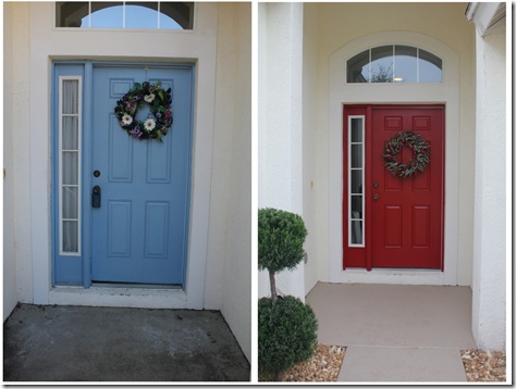 front door before and after