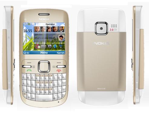 Black, White, Blue and Brown Nokia E5 Nokia C3: Cheap Price Phone With