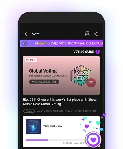 Aplikasi buat vote idol Kpop Mubeat