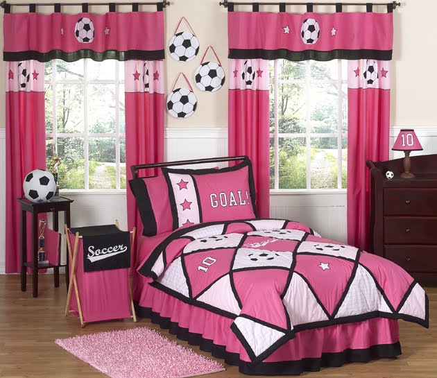 ... bedding ensemble will add instant sporty style to your girls room