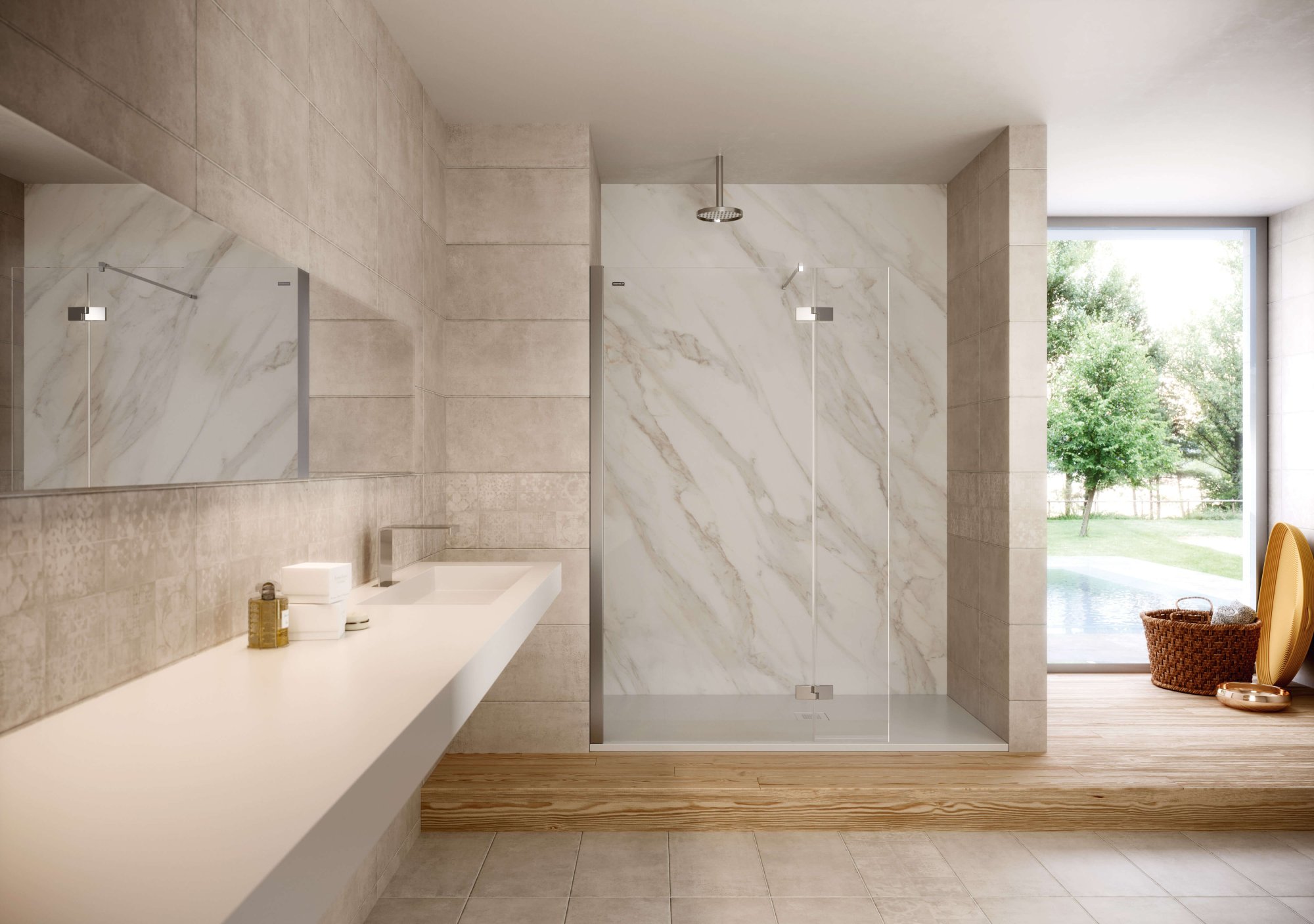 DUSCHOLUX SPAIN MAMPARAS DE BAÑO A MEDIDA: Baldas o estanterías abiertas,  tendencia en el baño