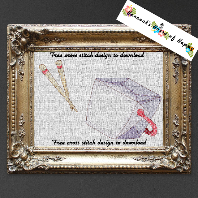 Chinese Takeout Box Cross Stitch Pattern Free to Download