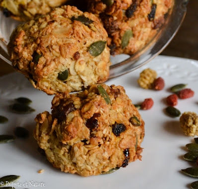 Biscuits aux céréales fruits secs et figues  © Popote et Nature