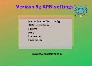 Verizon 5G APN Settings