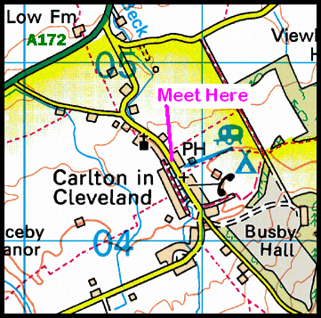 Map of the Carlton-in-Cleveland area