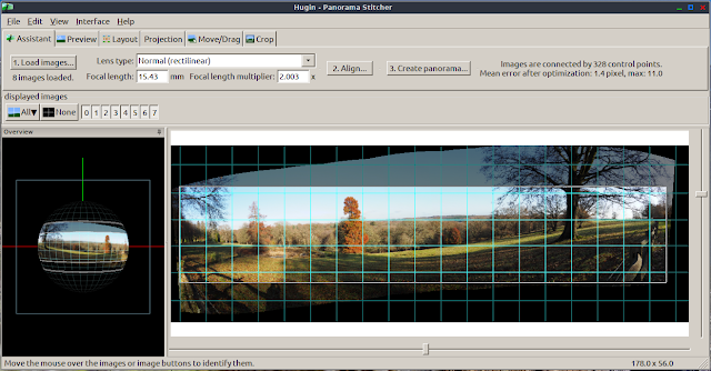 Hugin panorama stitch