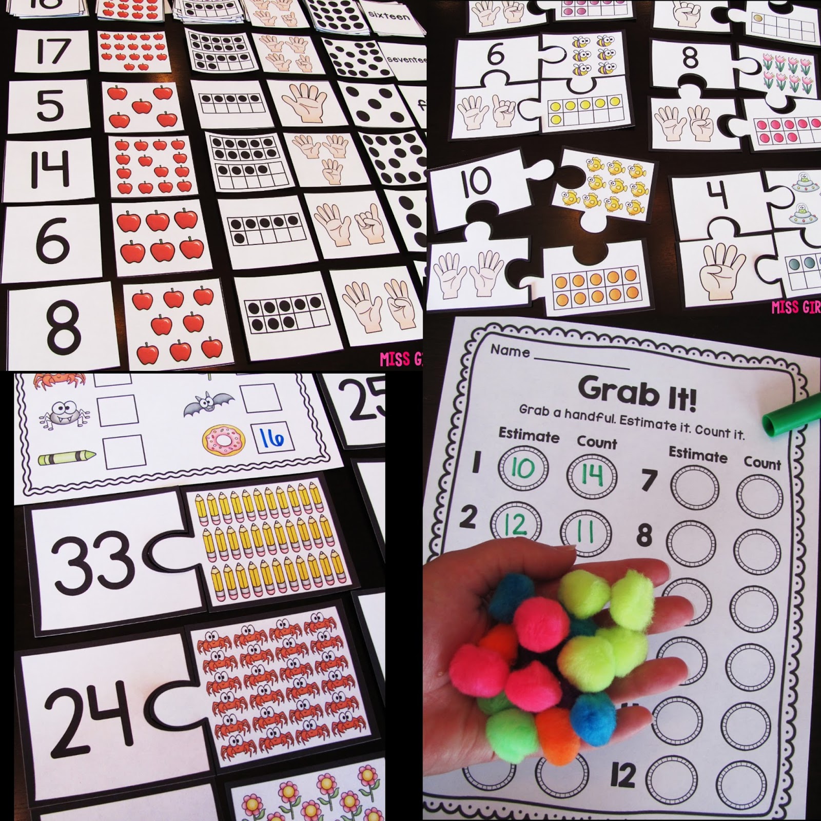 Miss Giraffe's Class: First Grade Math Ideas For The Entire Year!