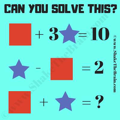 Can you solve this Maths Shapes Equations Picture Puzzle?