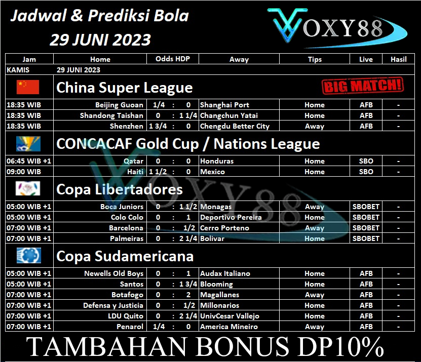 Jadwal Bola hari ini