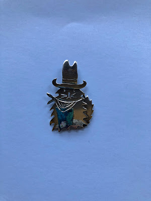 shiny cowboy cat pin