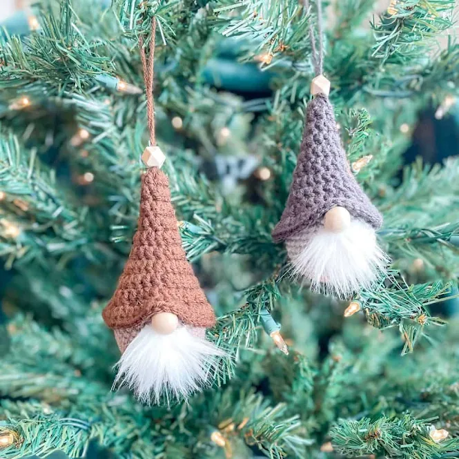 Crochet Christmas Gnome Ornament FREE Pattern