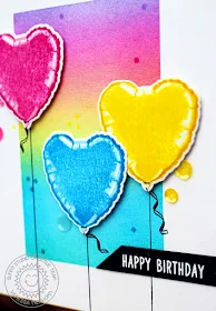 Sunny Studio Stamps: Bold Balloons Rainbow Balloon Birthday Card by Vanessa Menhorn