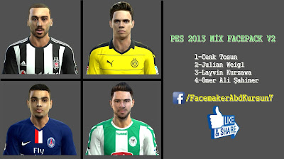 PES 2013 MİX FACEPACK V2 Facemaker AbdKursun7