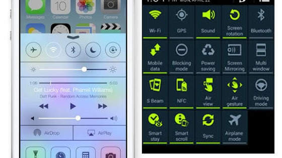 Android 5.0 LP vs iOS 7: Notifications and Control Center