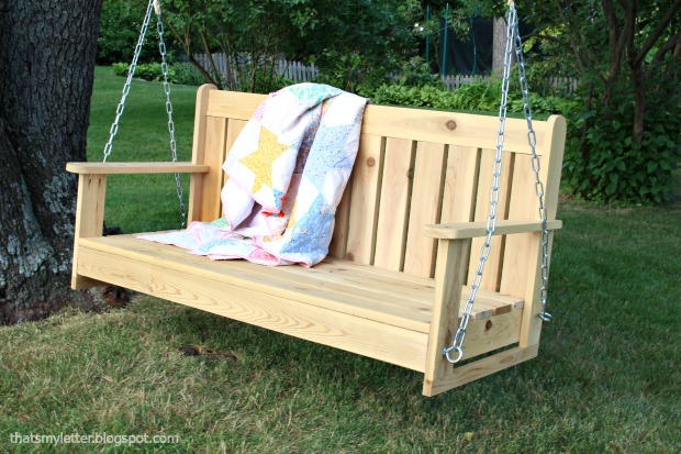 That's My Letter: Cedar Swinging Bench Free Plans