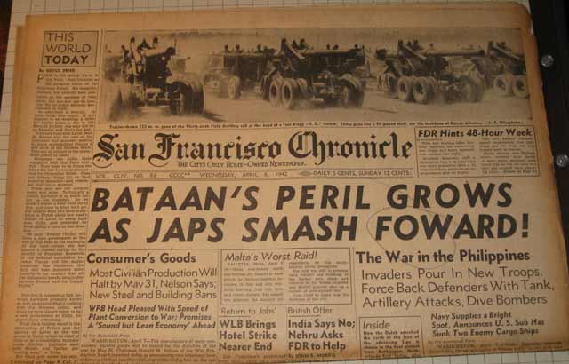 San Francisco Chronicle, 8 April 1942 worldwartwo.filminspector.com
