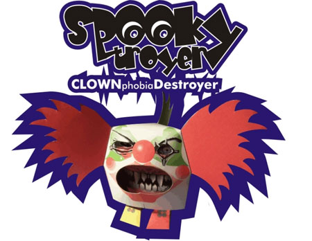 Spooky Clown Paper Toy