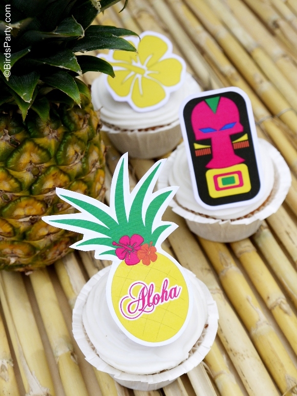 Hawaiian Tiki  Luau  DIY  Party  Ideas  Free Printables 