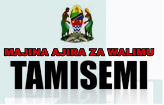 Majina Ajira Mpya Za Walimu 2022/2023 PDF TAMISEMI