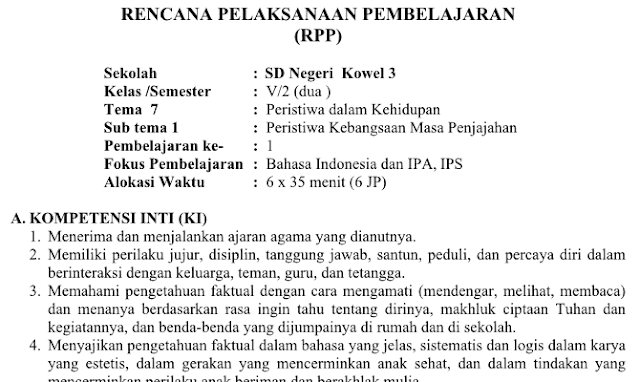 rpp kelas 5 tema 7