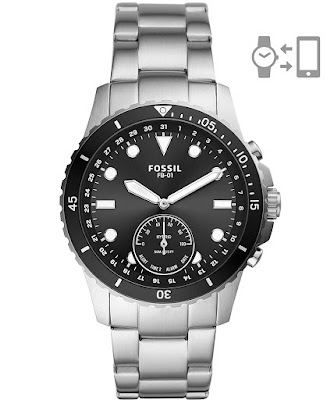 Fossil Fb-01 Hybrid Smartwatch Analog Black Dial Men's Watch-FTW1197