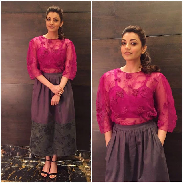 Kajal agarwal Latest pic in kavalai vendam promotions