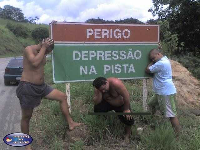 É muita depressão nessa pista!