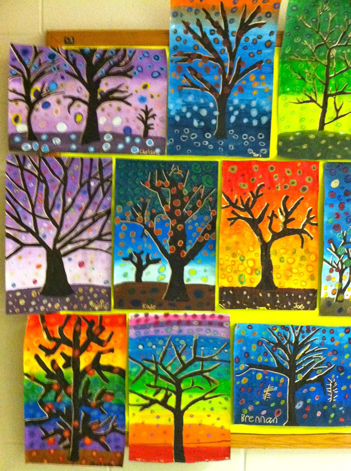 Getting My Art Wings Back: Grade 6 Patterned Tree Designs