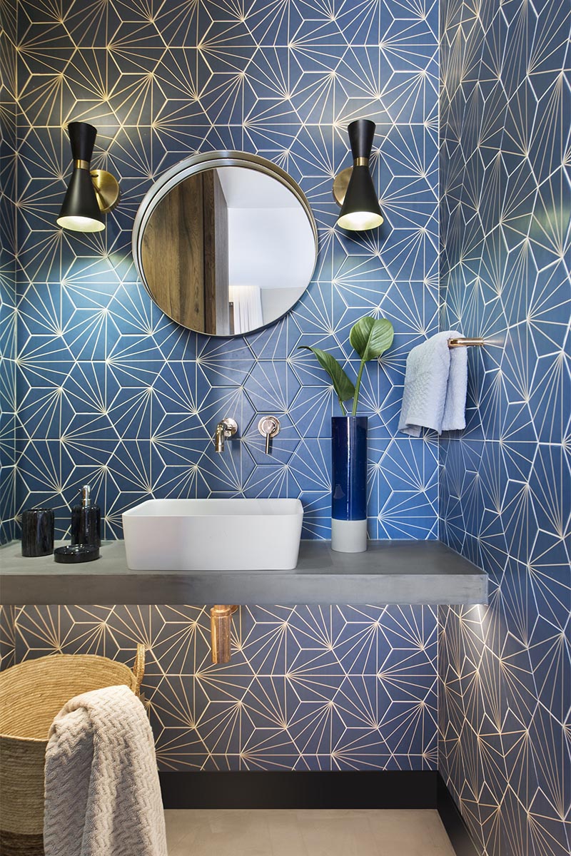 Bathroom Design Ideas A Blue Starburst Tile Demands