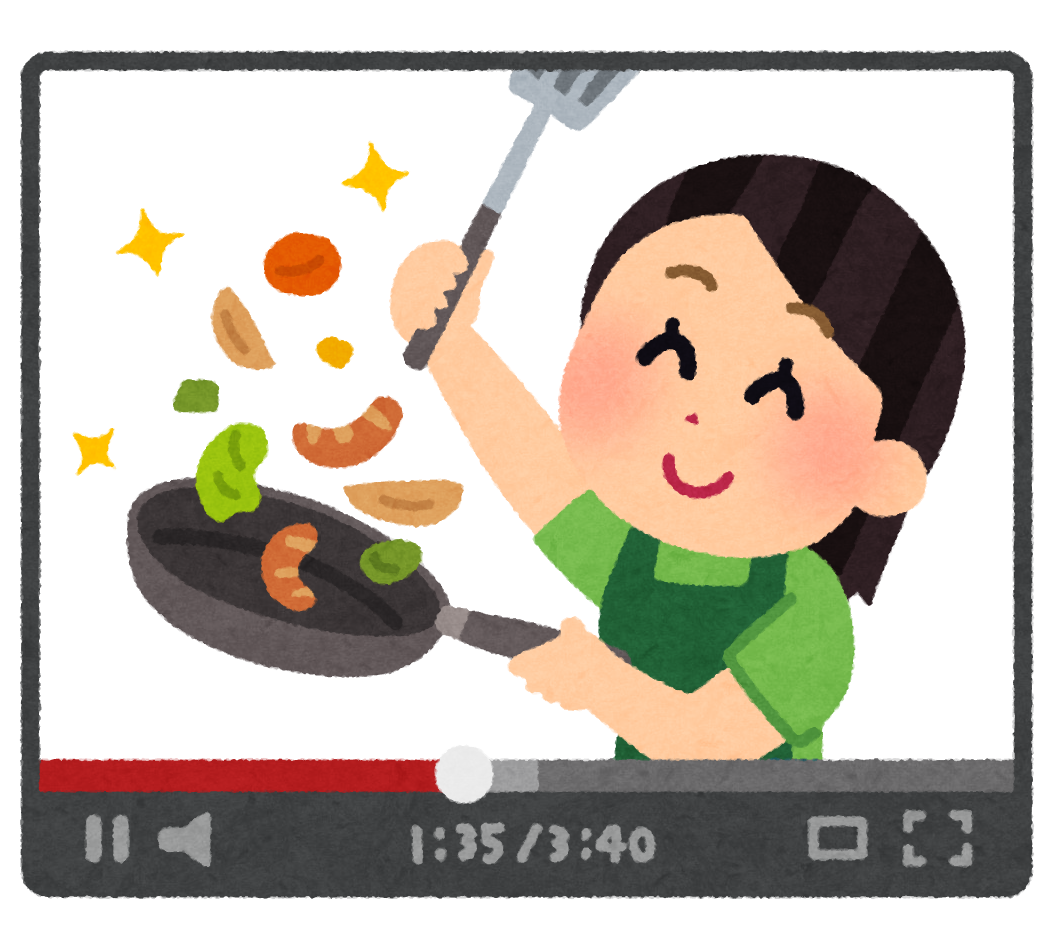 料理動画のイラスト 女性 かわいいフリー素材集 いらすとや