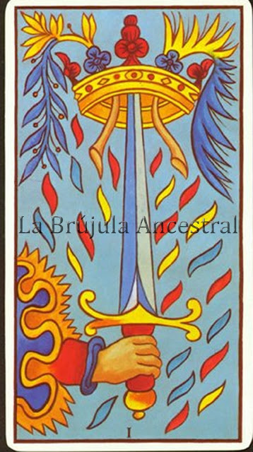 Arcanos Menores, As de Espadas Tarot de Marsella