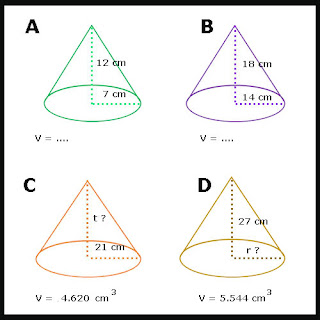 Soal Bangun Ruang Kerucut dan Bola yang terdiri dari soal volume Kerucut dan Bola Soal Bangun Ruang Kerucut dan Bola plus Kunci Jawaban