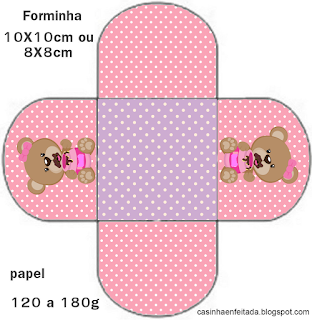 Lovely Girl Bear Free Printable Boxes.